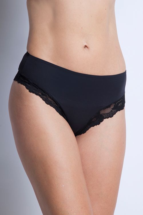 Calcinha Alta Frente Dupla - Curvy - 394.94 - Preto